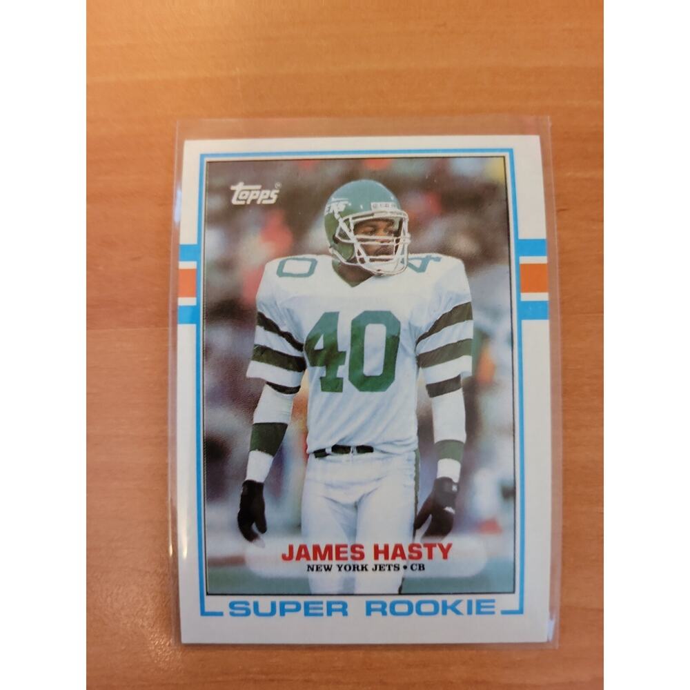 James Hasty 1989 Topps #224 - Super Rookie - New York Jets - NFL - Fresh pull
